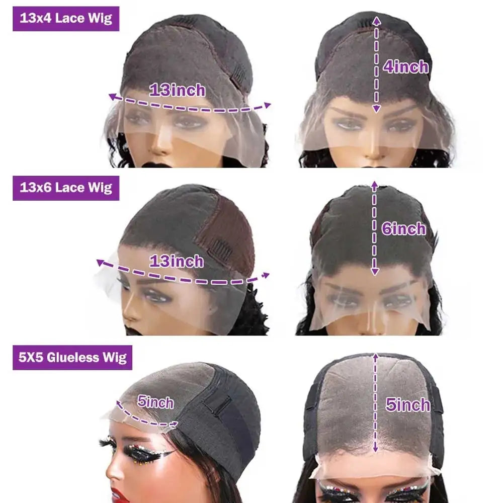 Preplucked Deep Wave Brazilian Lace Front Wig for Women