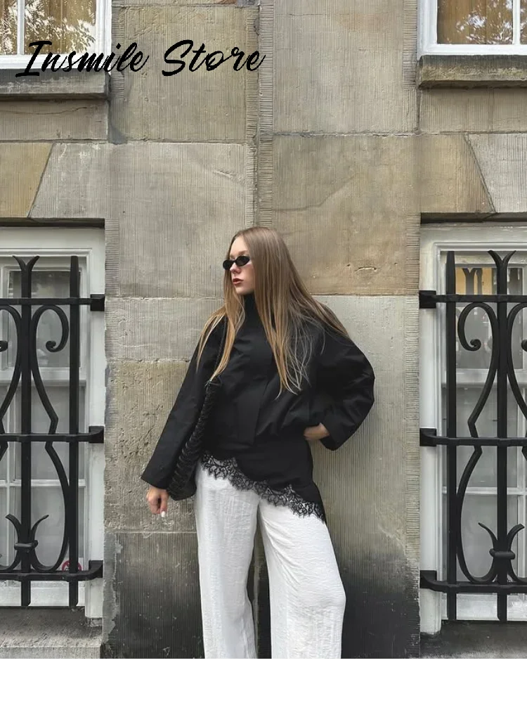 Lightweight Stand Collar Zippered Bomber Jacket For Women