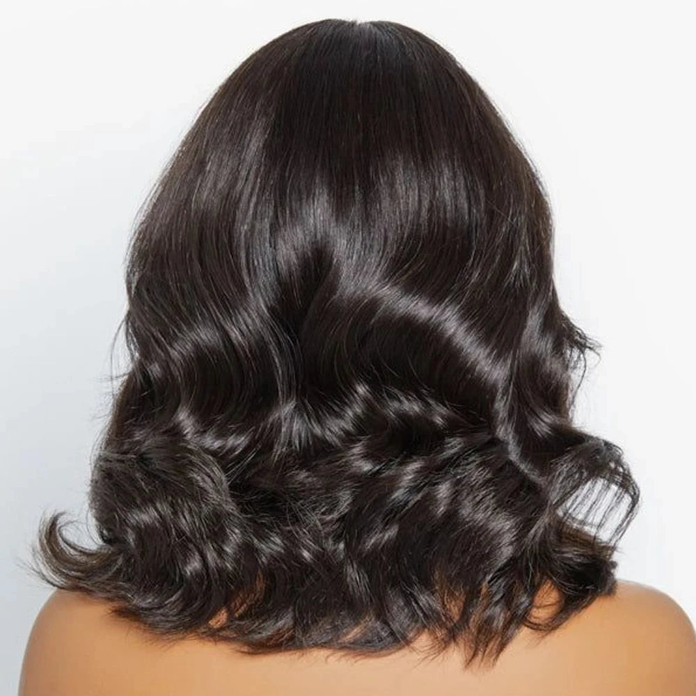 Glueless Short Human Hair Body Wave Bob Wig for Women