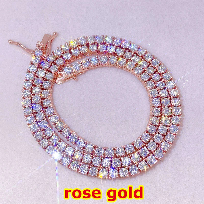 Full Moissanite Sterling Silver Tennis Bracelet for Women