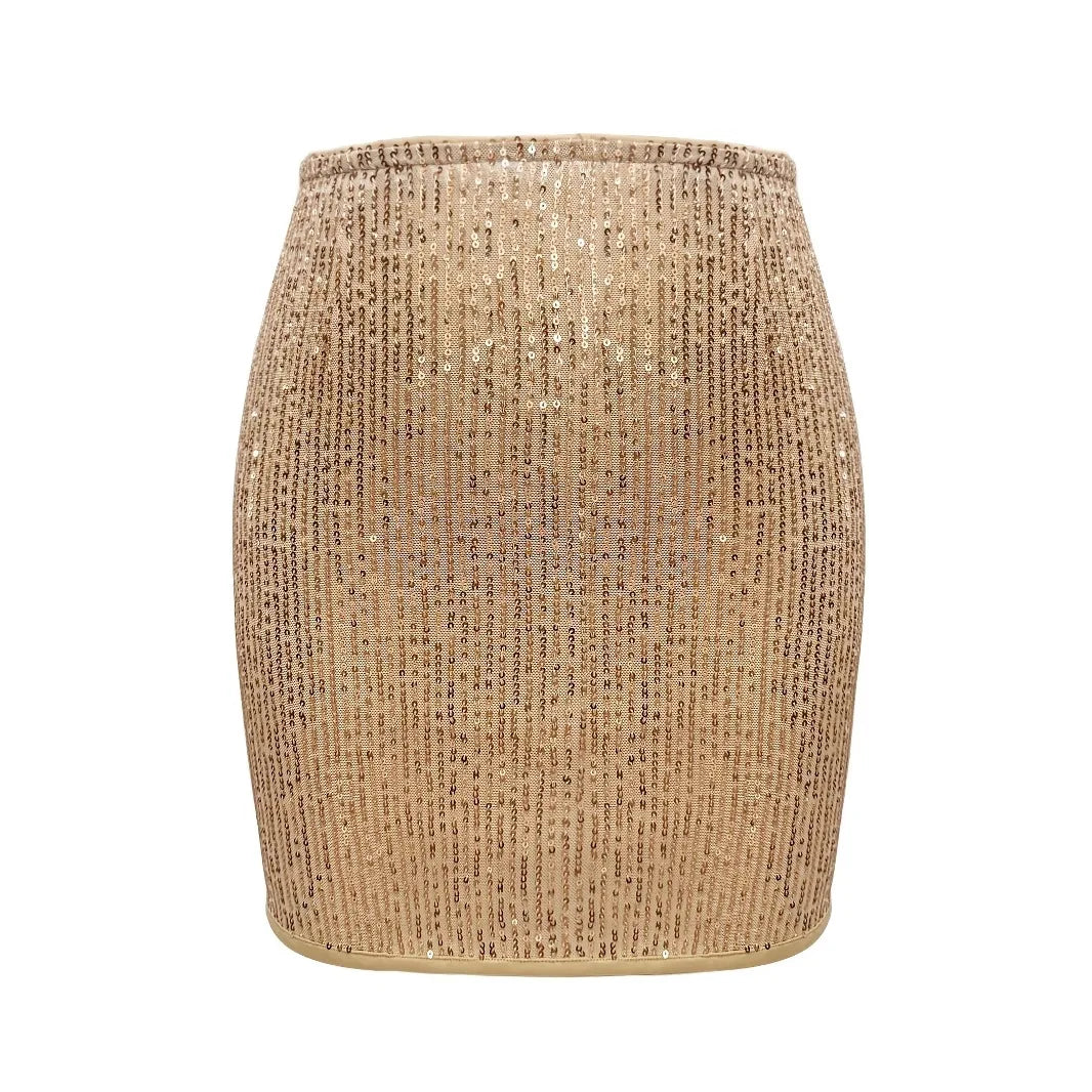 Sequined High-Waisted Mini Skirt