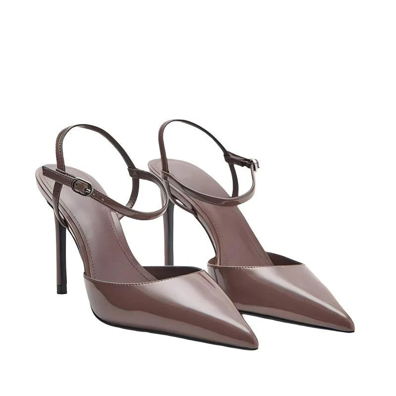 Elegant Pointed Toe Buckle Strap Stiletto Sandals for Women
