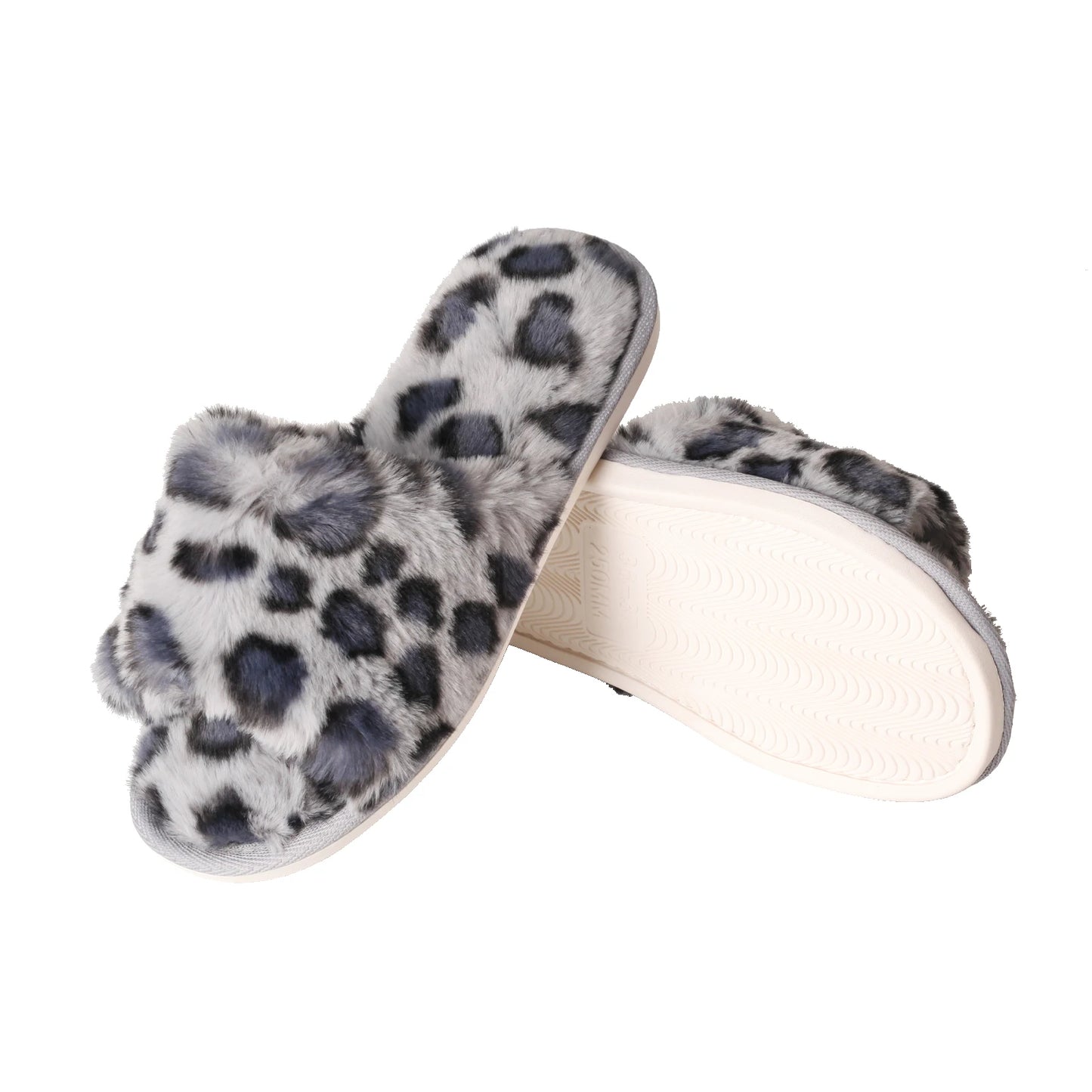 Warm Leopard Plush Indoor Slippers