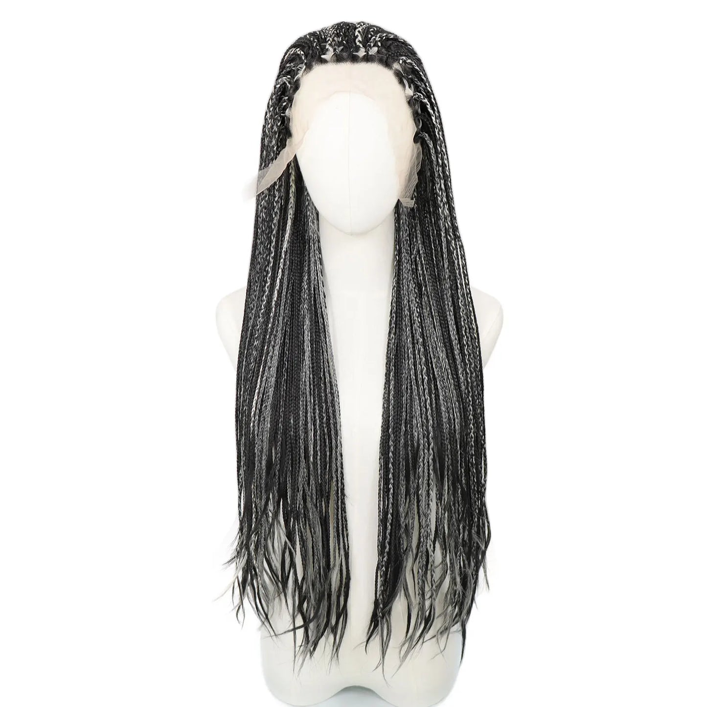 613 Blonde Box Braided Wigs Braids For Black Women 26Inch Long African Cornrow Crochet Braids Synthetic Hair 13x3 Lace Front Wig