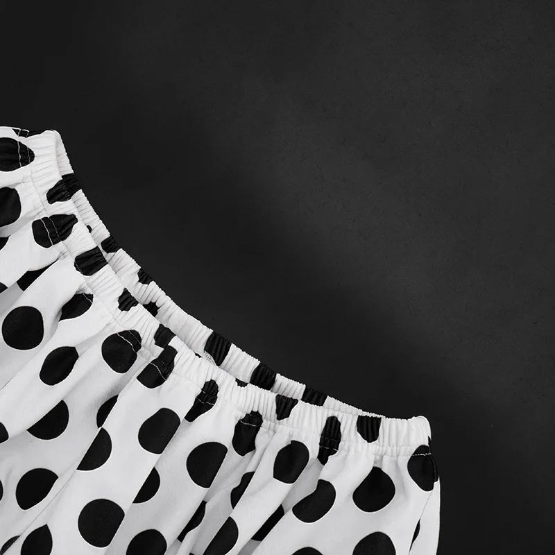 Polka Dot Spaghetti Strap Crop Top and Shorts Two Piece Set for Women