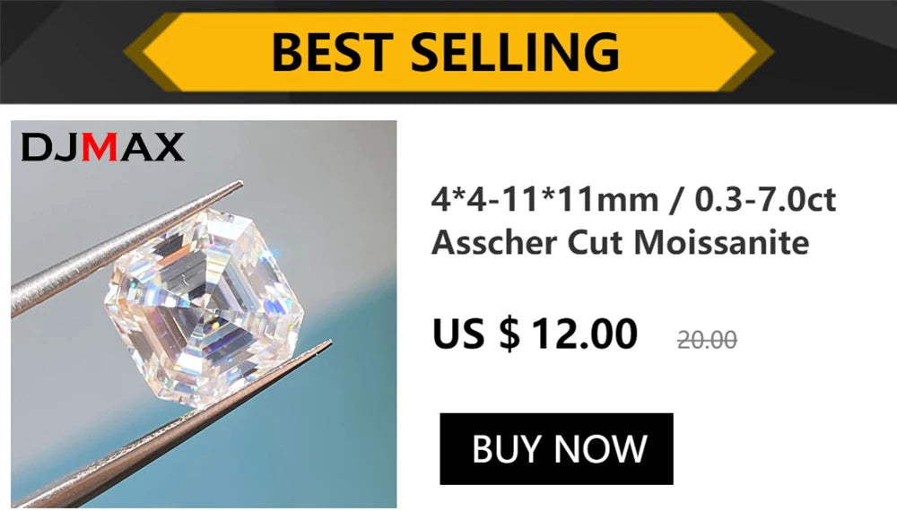 White Gold Plated Moissanite Drop Earrings for Women