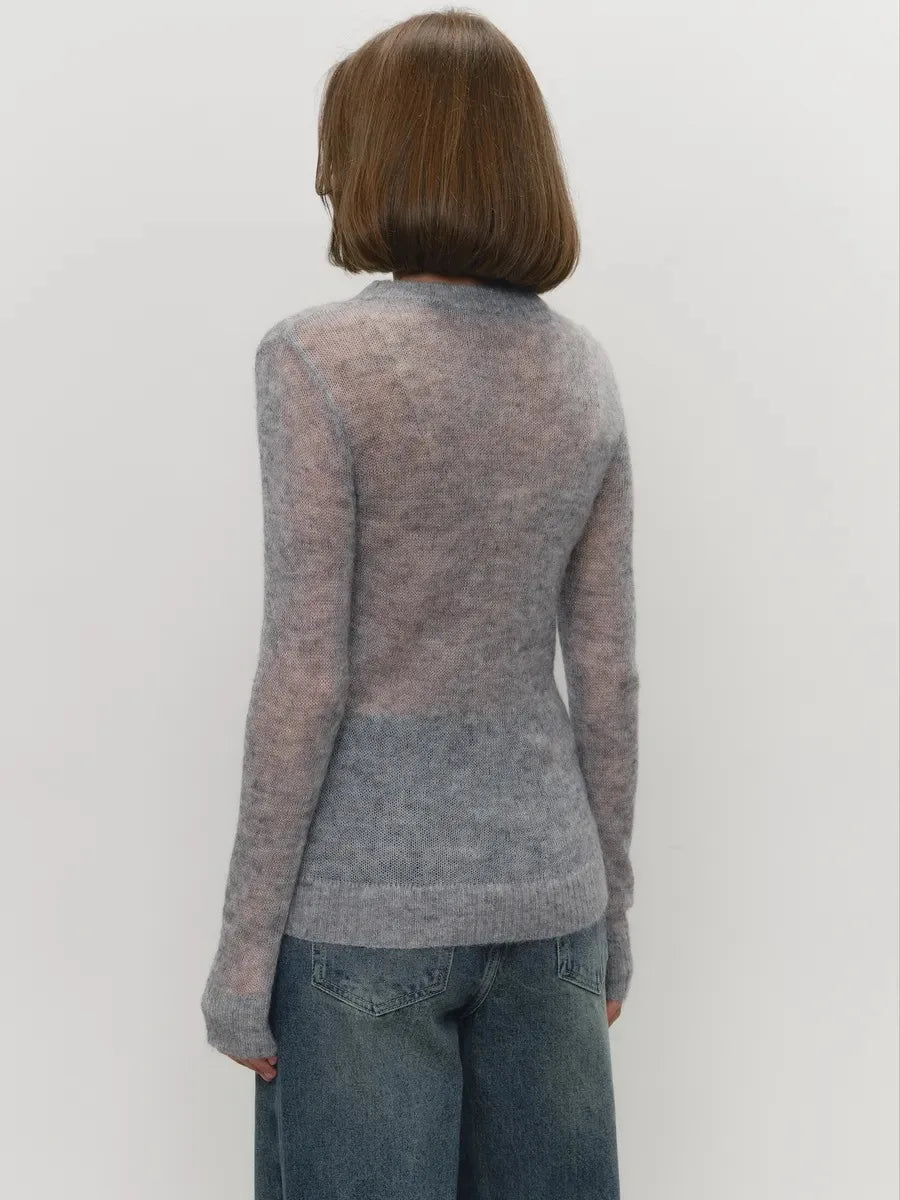 See Through Mesh Knit Sweater