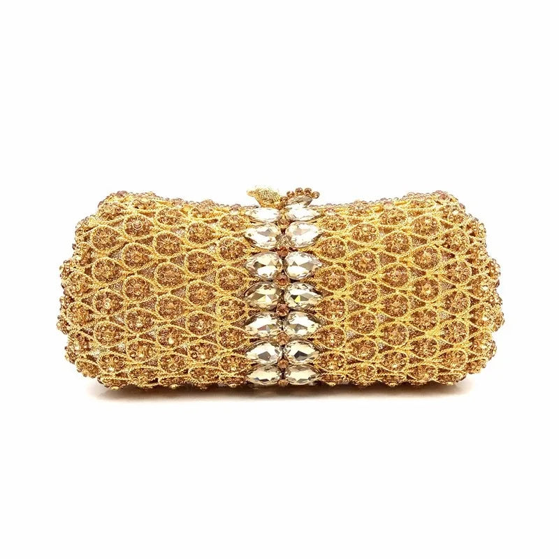 Hollow Rhinestone Evening Clutch Handbag for Women