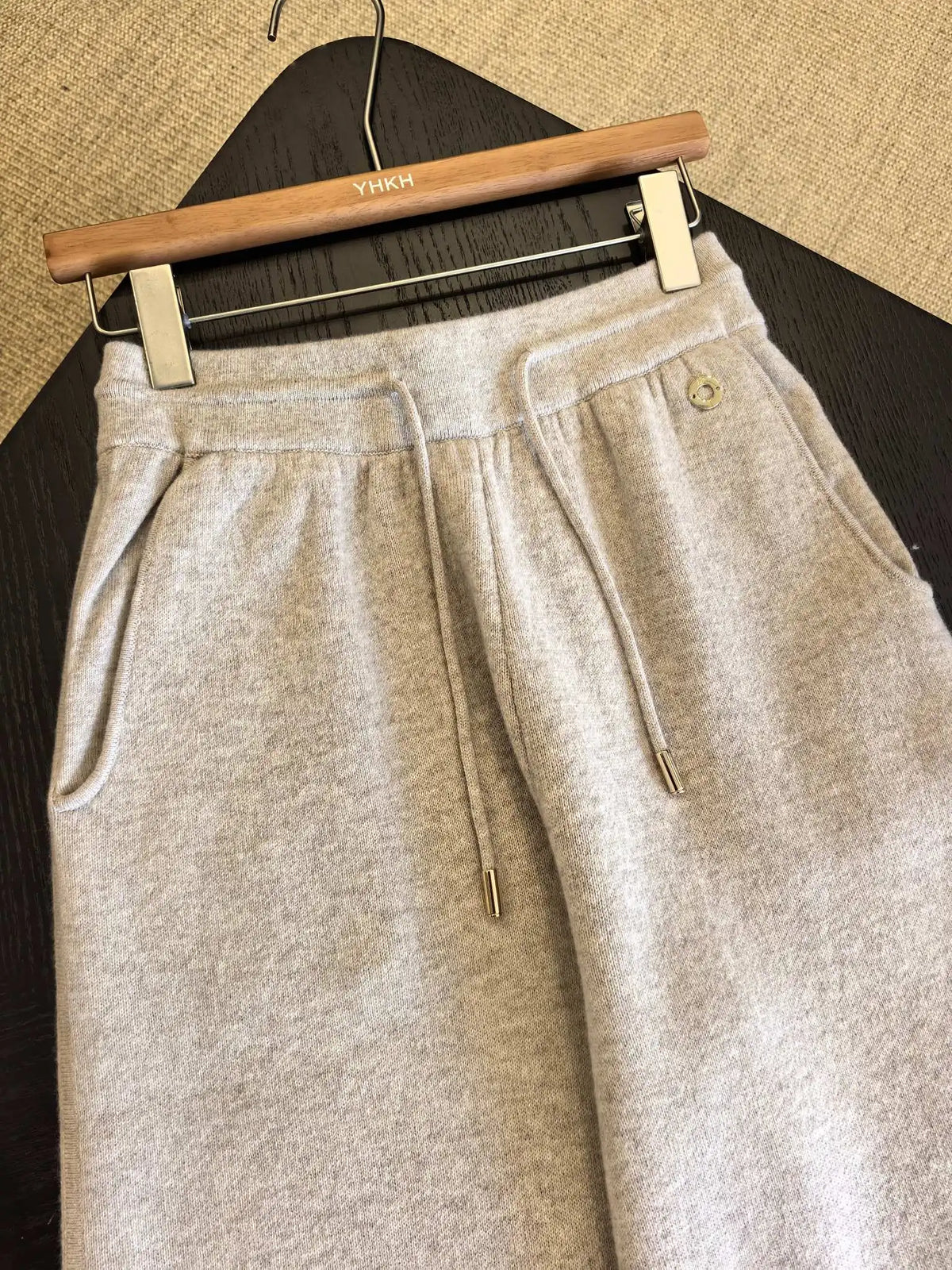 Hooded Knit Two Piece Set With Elastic Waist Pants For Women