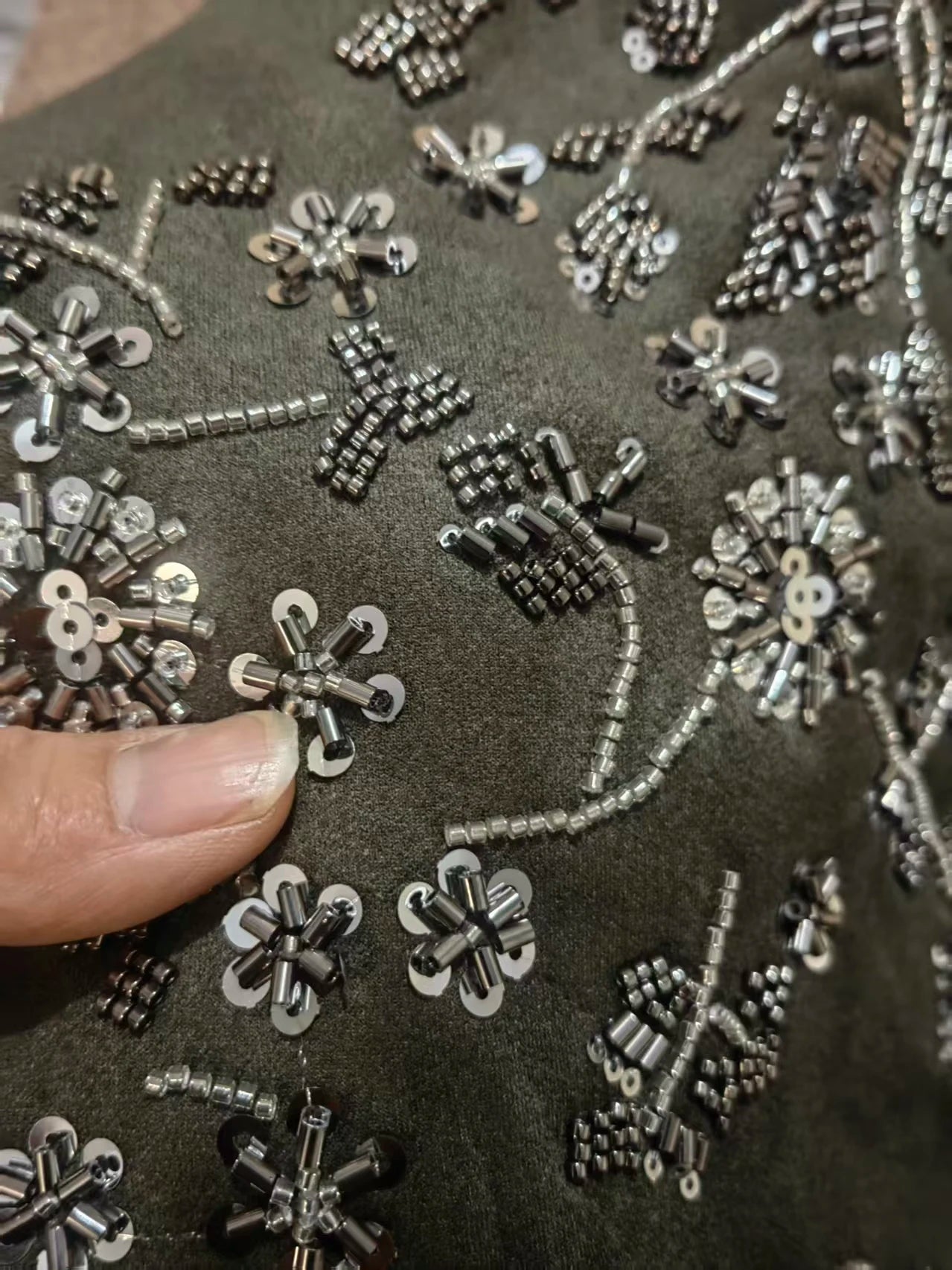 2026 Winter New Coat for Women,Retro Heavy Industry Nail Bead Suede Embroidery Loose Cotton Jacket