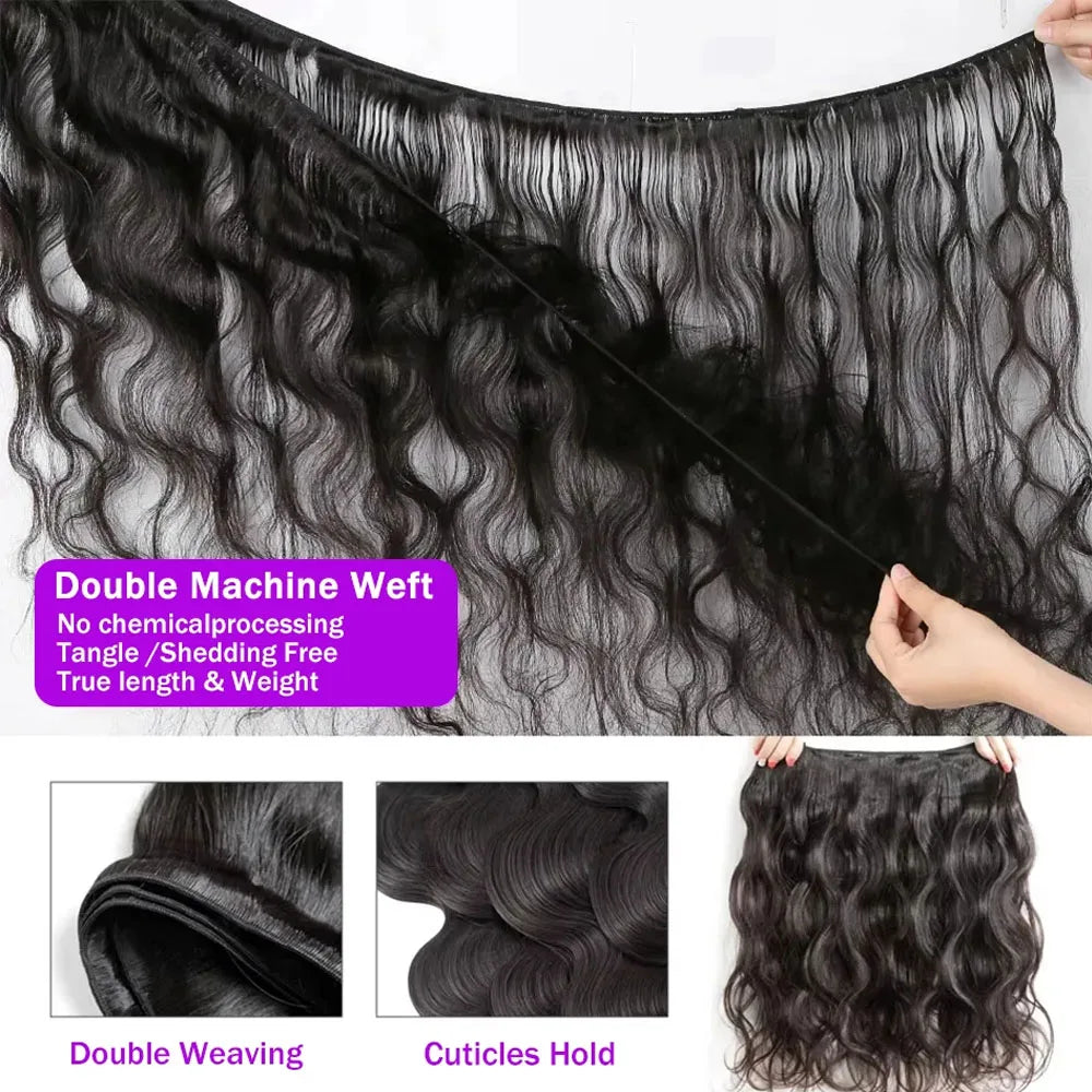 Brazilian Body Wave Human Hair Weave Bundles for Women