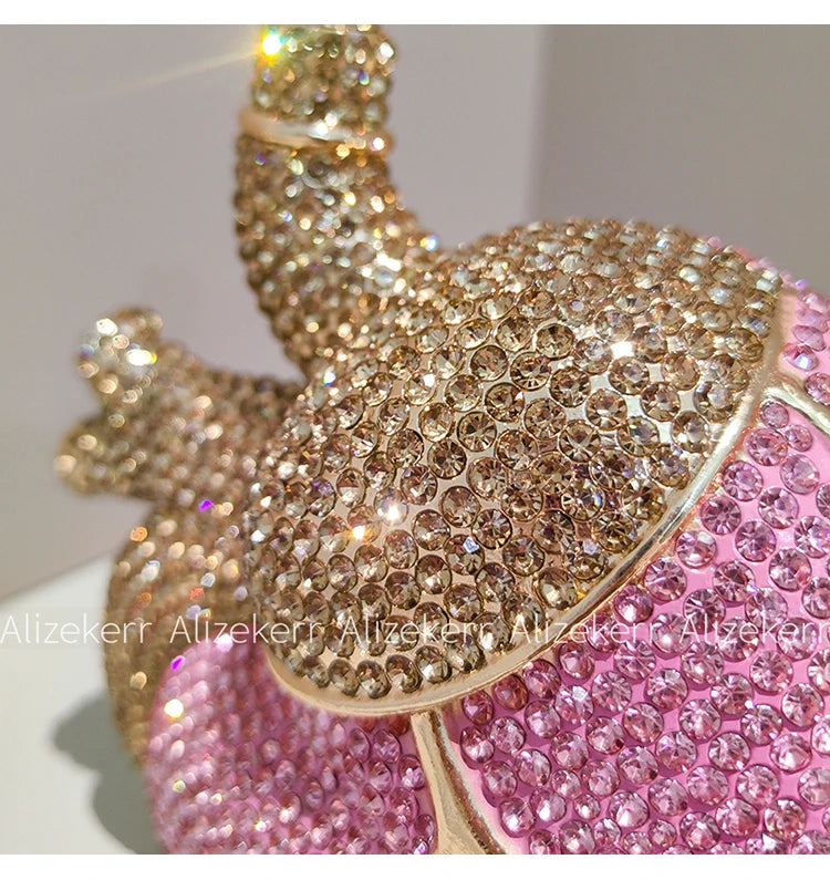 Gorgeous Rhinestone Heart Shaped Evening Bag for Women