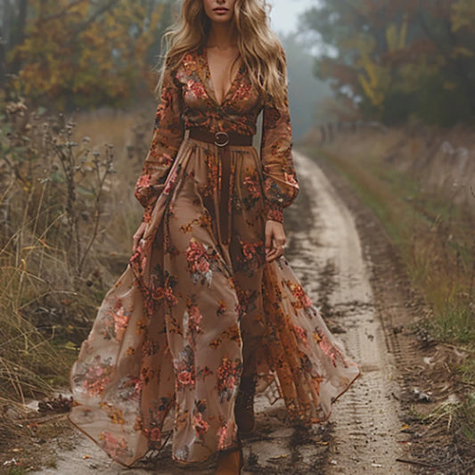 Bohemian Vintage Pattern Dress