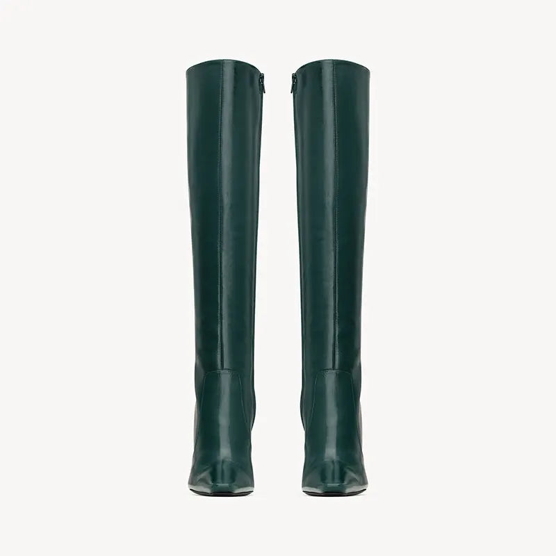 Pointed Toe Knee High Stiletto Heeled Boots for Women