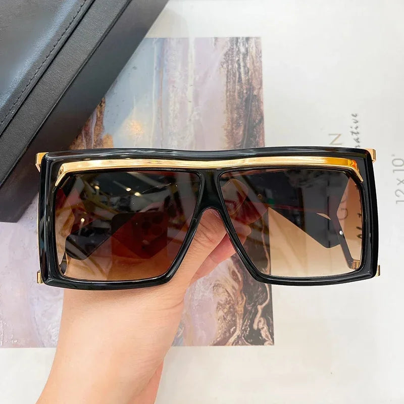Gradient Square Sunglasses With UV400 Protection for Women