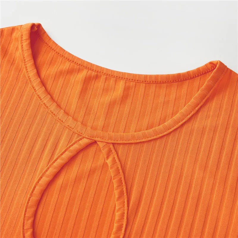 Velma Inspired Orange Three Piece Costume Set for Women