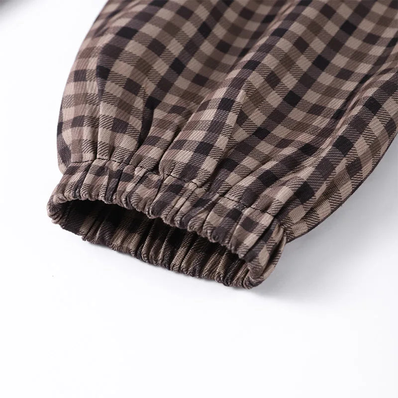 Long Sleeve Plaid Button-Up Shirt Jacket for Women