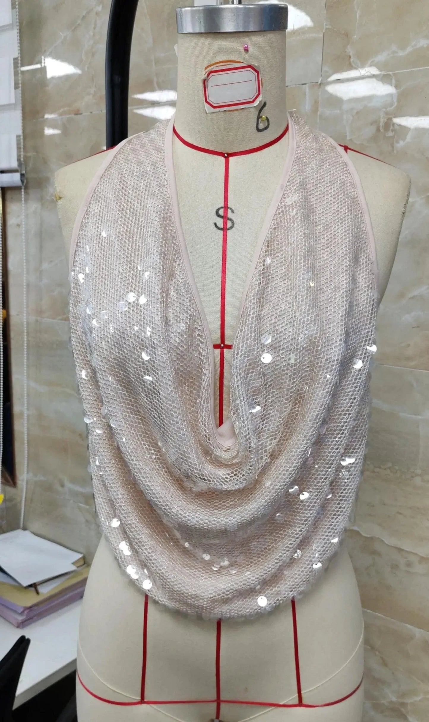 hirigin Women Trendy Sequins Halter Tops Summer Cowl Neck Tie up Backless Shirts for Streetwear Y2K Aesthetic Grunge Clothes