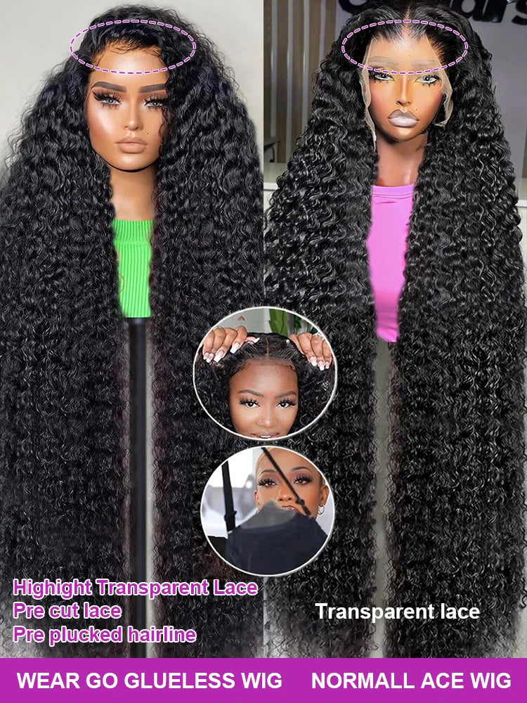 Glueless Deep Wave Water Curl Wig