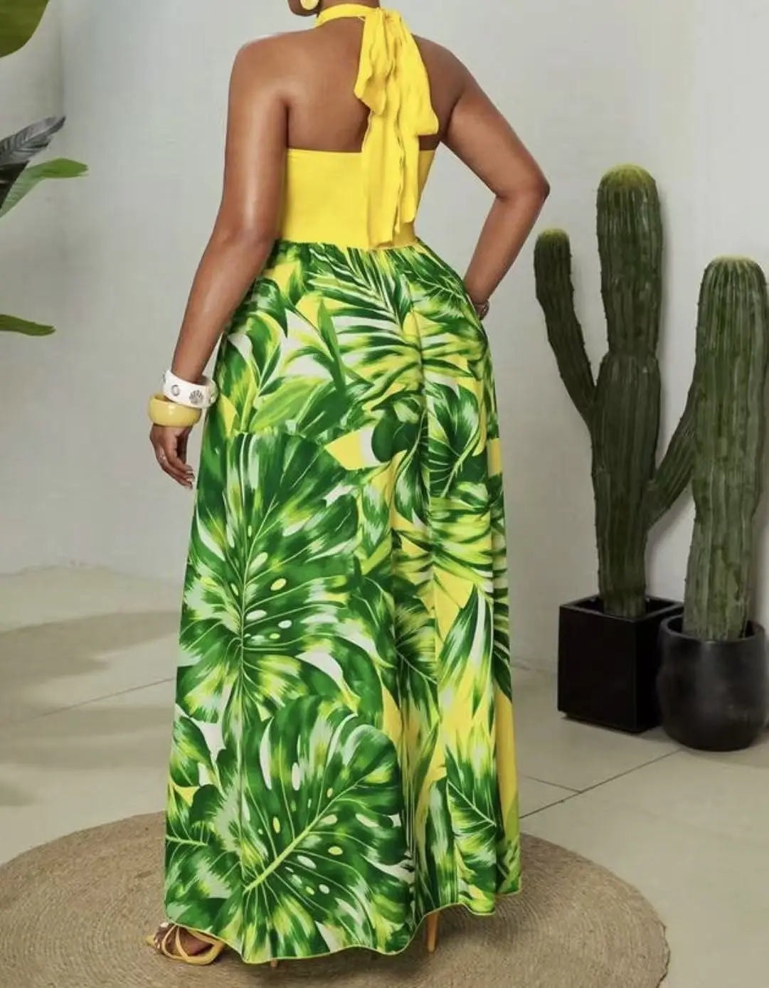 Elegant Sleeveless African Dashiki Maxi Dress for Women
