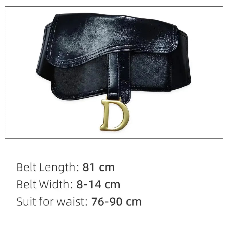 Plus Size Black Elastic Wide Corset Belt for Women