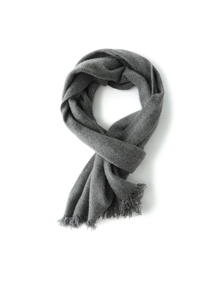 New Chic Women 100% Cashmere Scarf Autumn Winter Cashmere Knitted Tassel Long Shawls Row Style Basic Soft Warm Scarf Luxury Tops