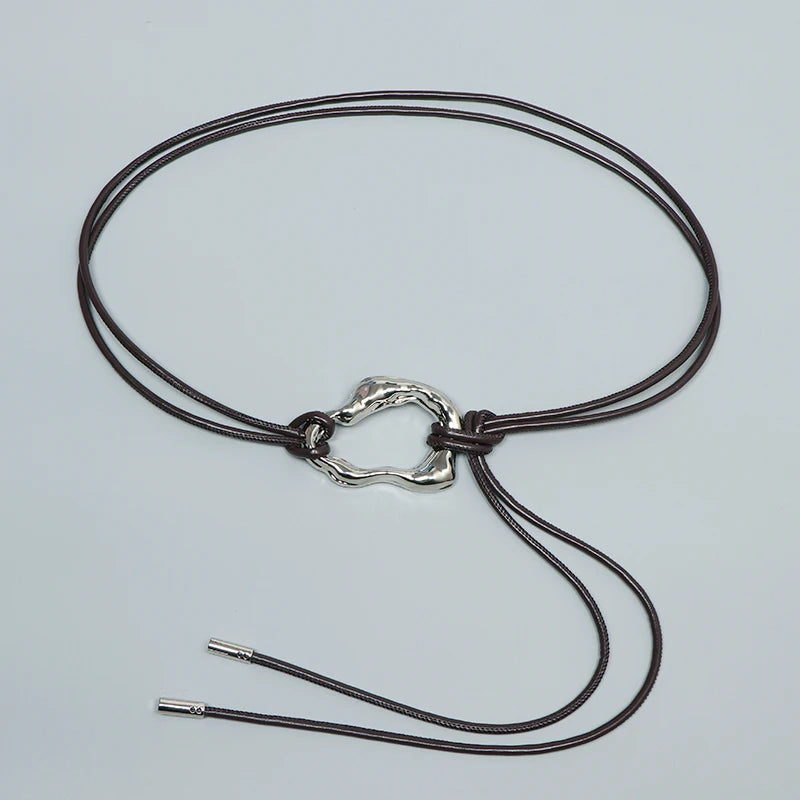 Fashion Braided Gold Knot Waist Chain Belt for Women