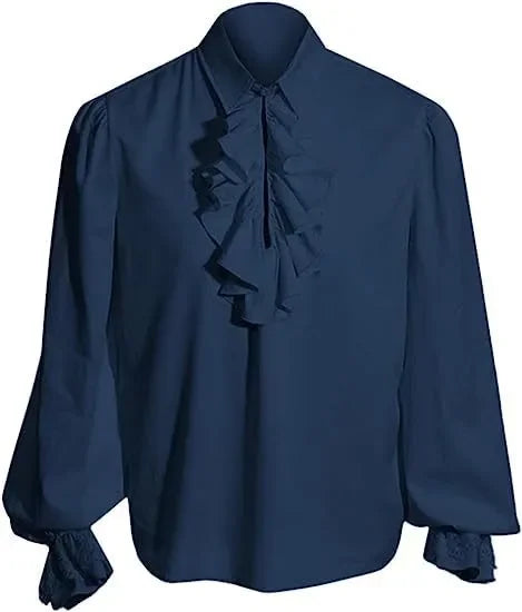 Lantern Sleeve Ruffle Shirt