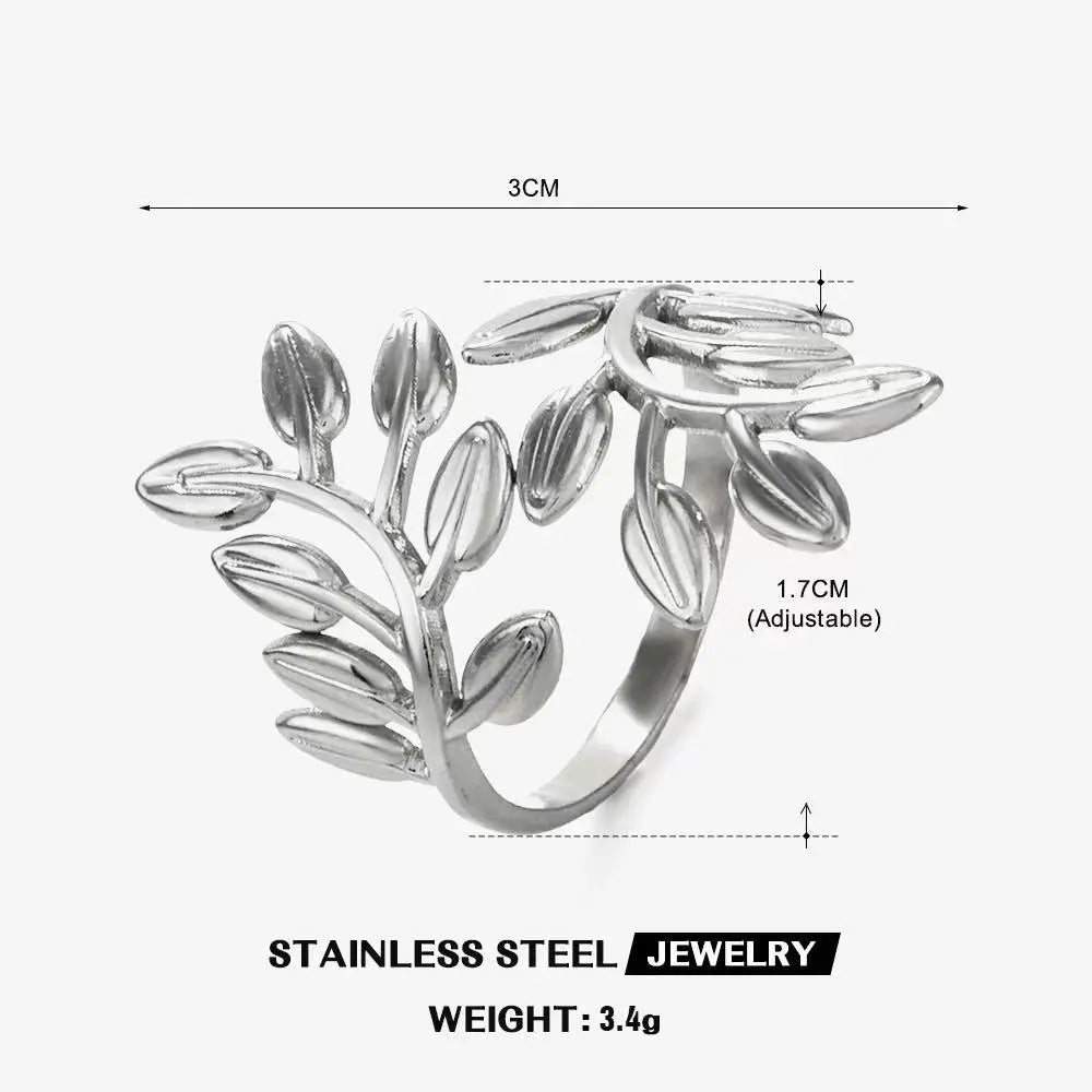 Open Heart Stainless Steel Ring