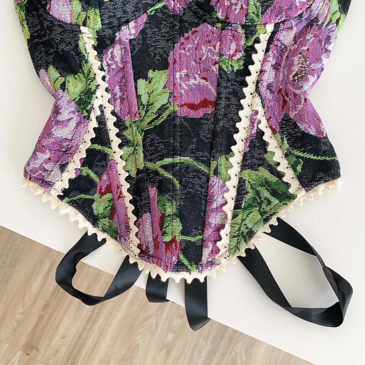 Vintage Floral Lace Spliced Camisole Tank Top for Women