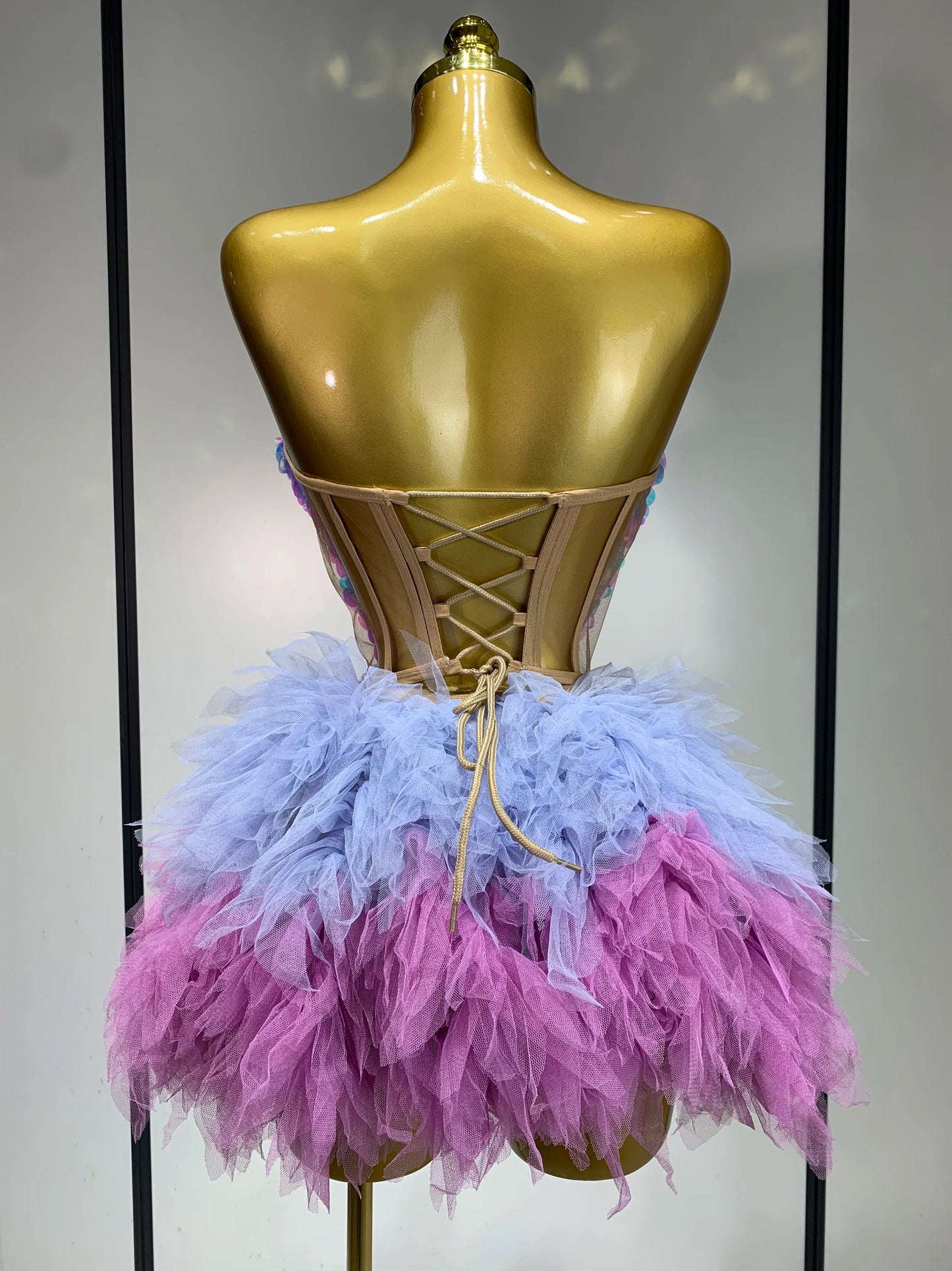 Sparkly Black Sequins Two Pieces Set for Women Party Evening Prom Celebrate Birthday Photo Shoot Dress Nightclub Dance Costume