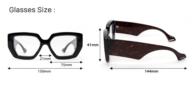 Retro Square Blue Light Blocking Glasses for Women
