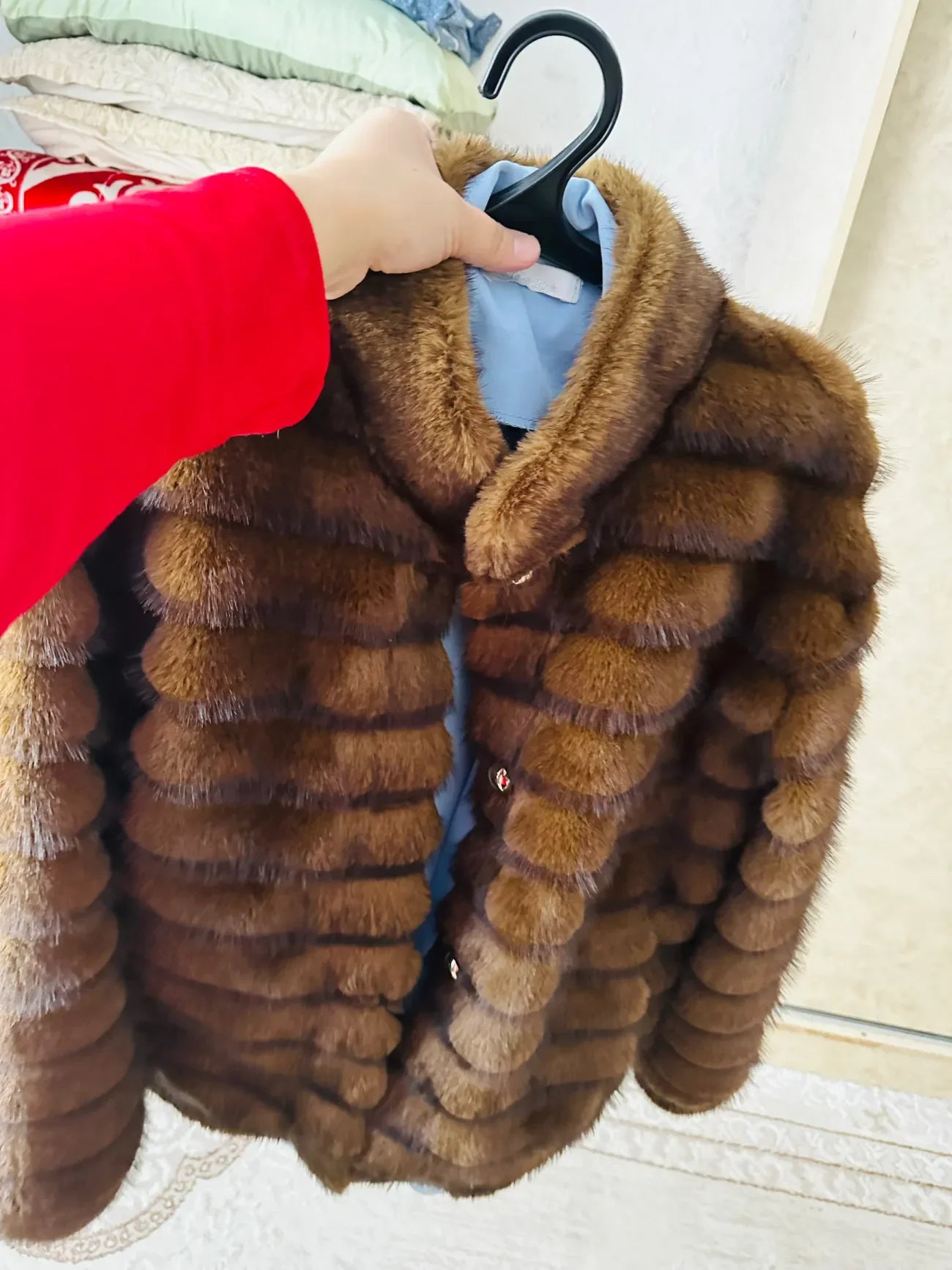 Faux Fur Coat for Women,Single Breasted Jacket,Thicken Warm,High Quality,Preppy Style, Female Clothes,New,Winter,2025
