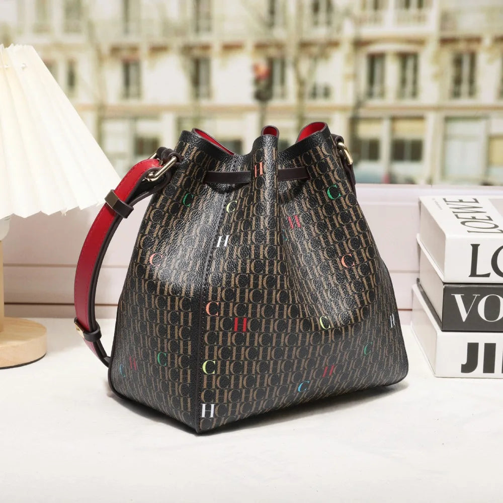 Drawstring Shoulder Tote Bag