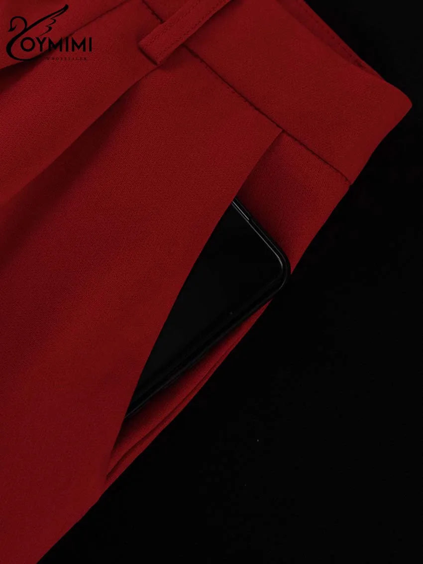 Bold Red Pockets Two Piece Set
