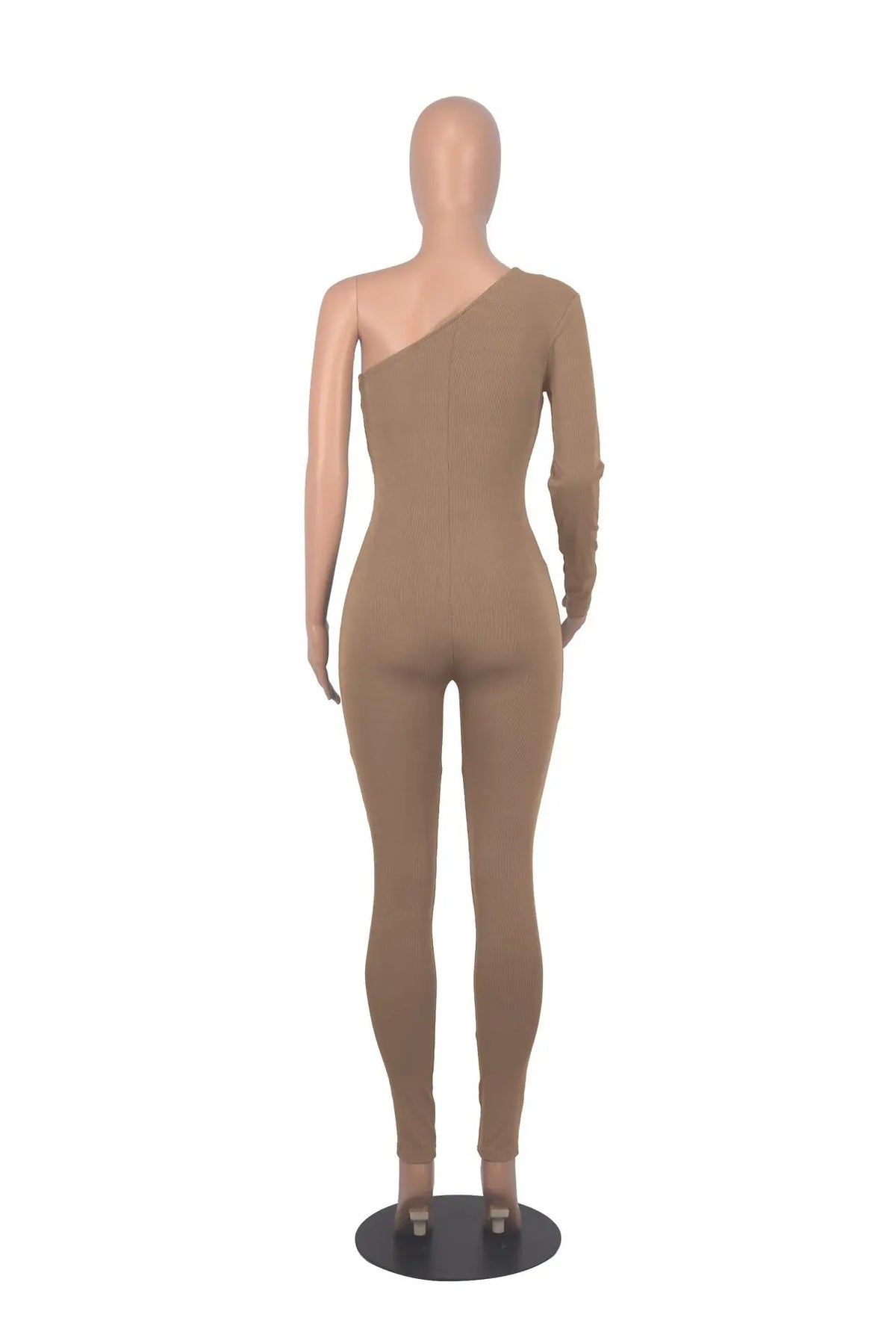 Slim Fit Knitted Full Length Club Jumpsuit for Women