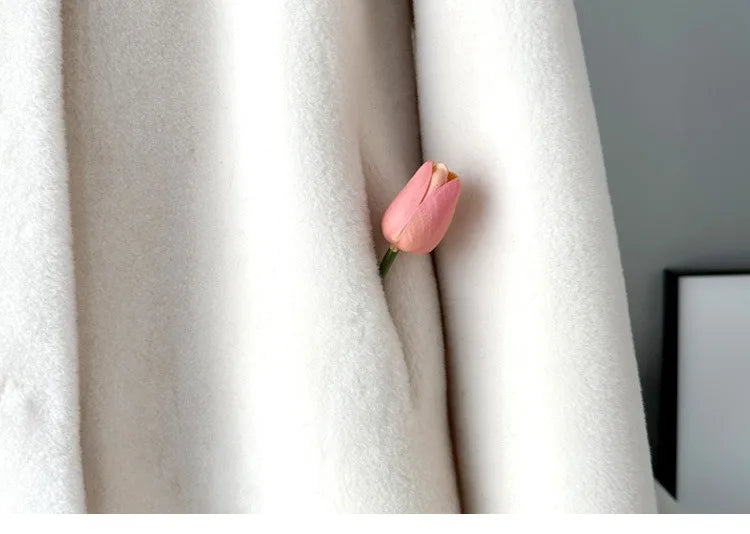 Real Shearling Wool Coat