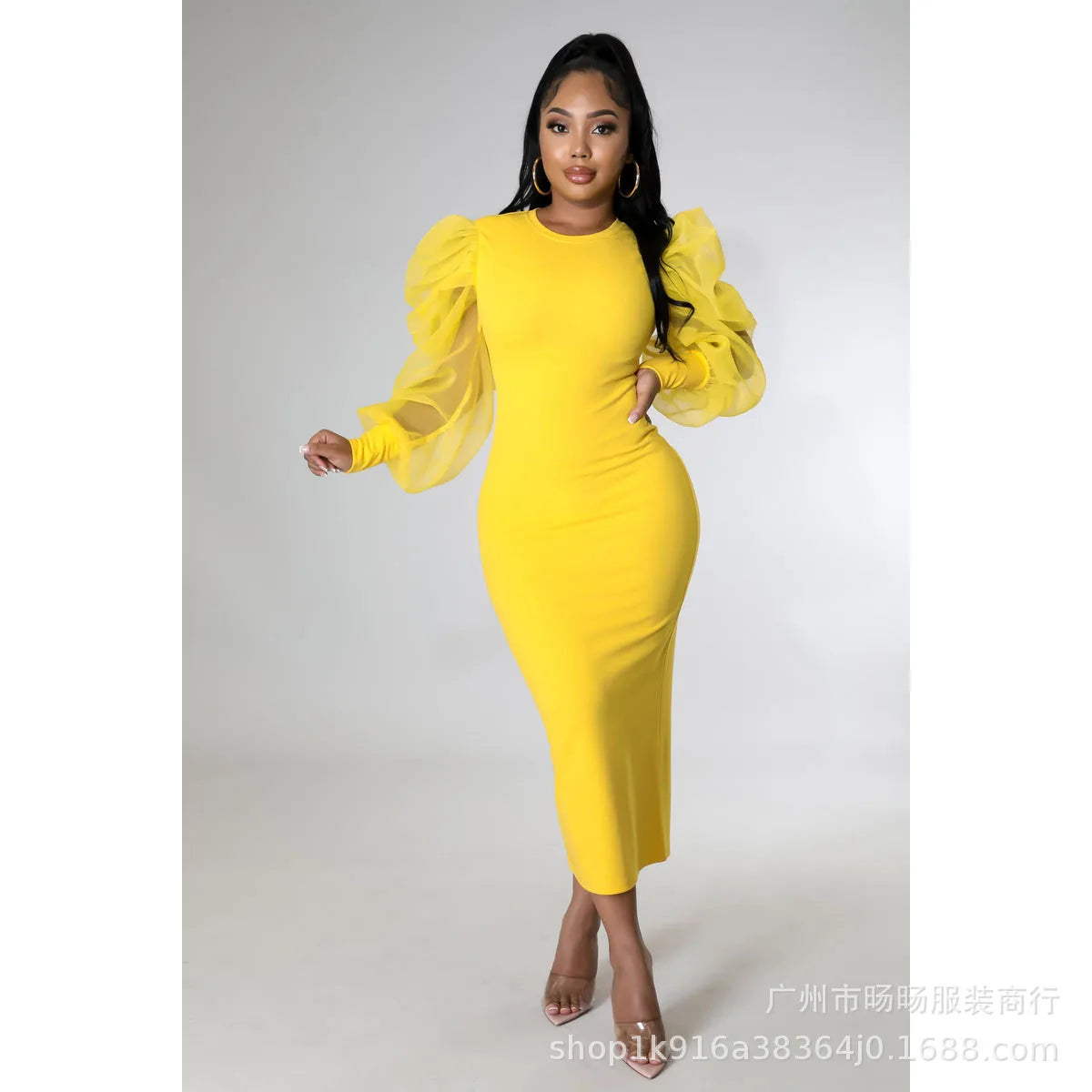 Women White Long Dress Lace Lantern Full Sleeve Round Neck A Line Dresses Elegant Ladies Splice Skirts Autumn Formal Vestidos