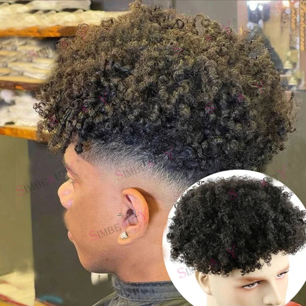 Undetectable Curly Human Hair Toupee Replacement for Women