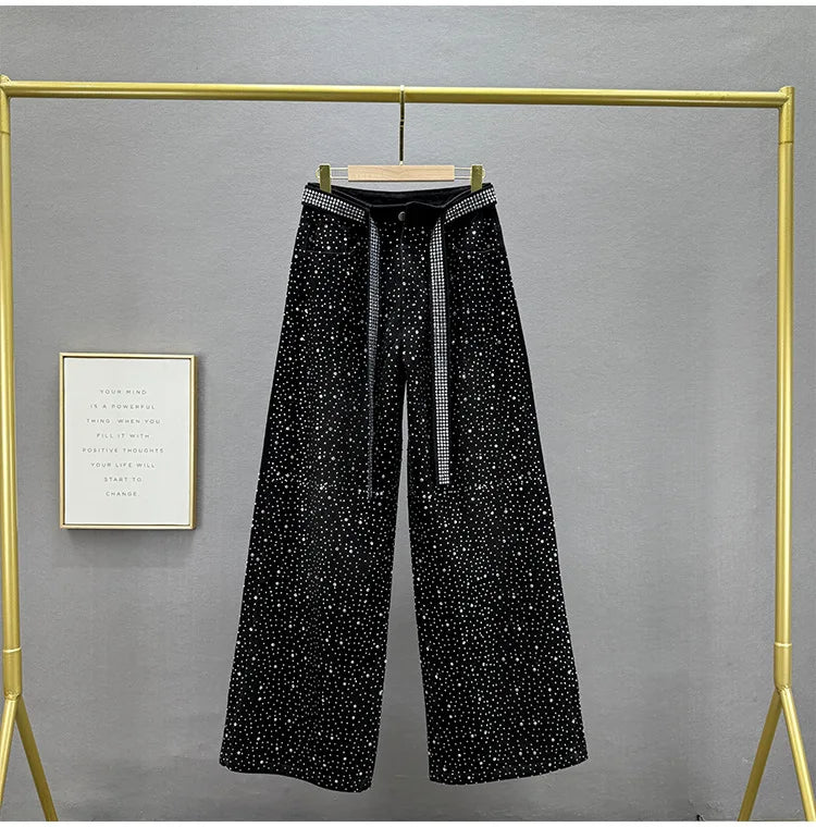 High Waist Straight Wide Leg Jeans