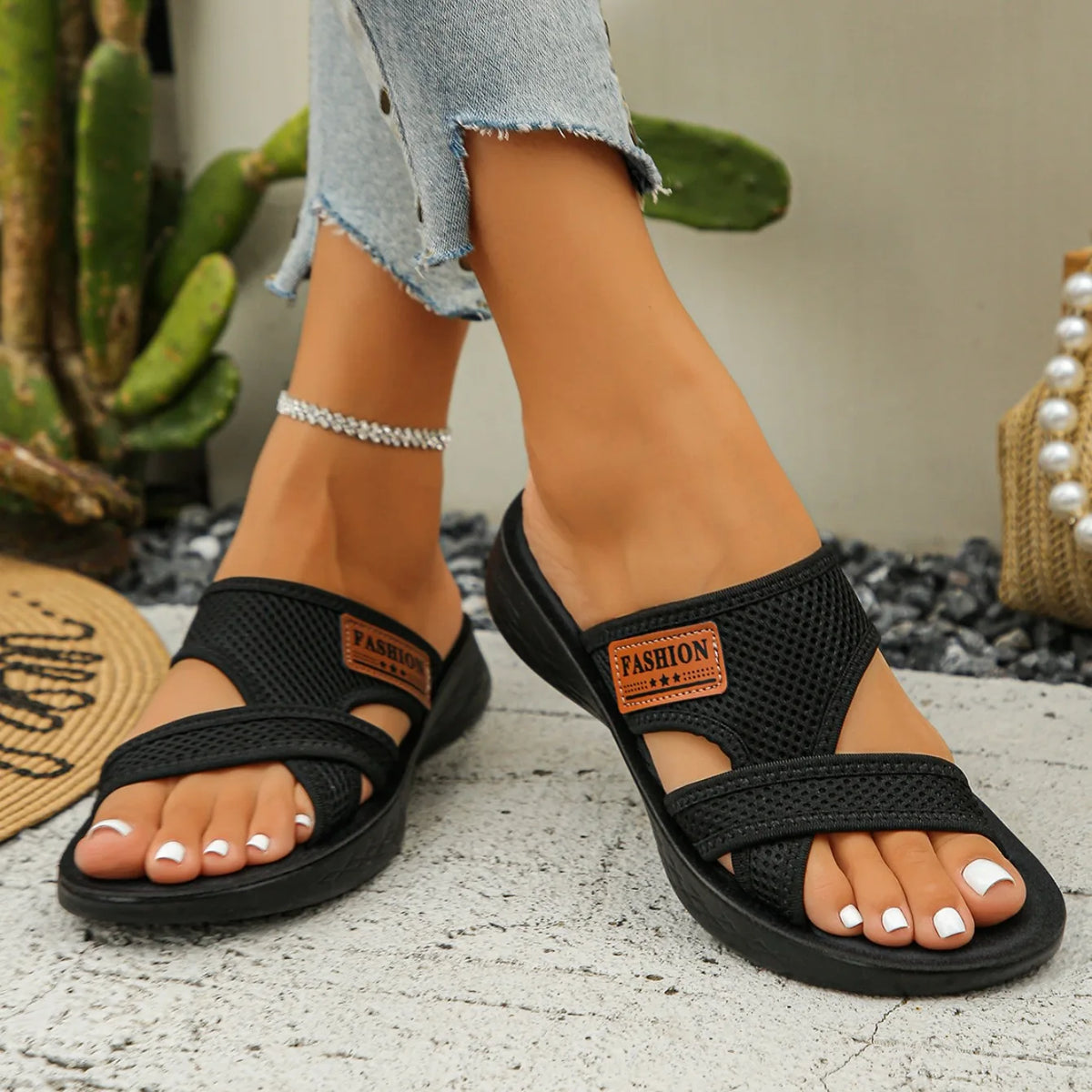 Lightweight Soft Sole Beach Slide Sandals for Women