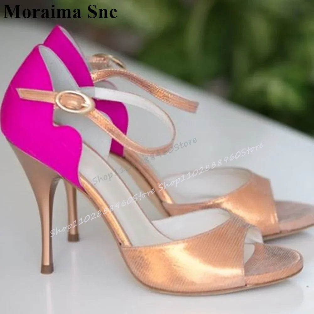 Elegant Peep Toe High Heel Sandals With Ankle Strap For Women