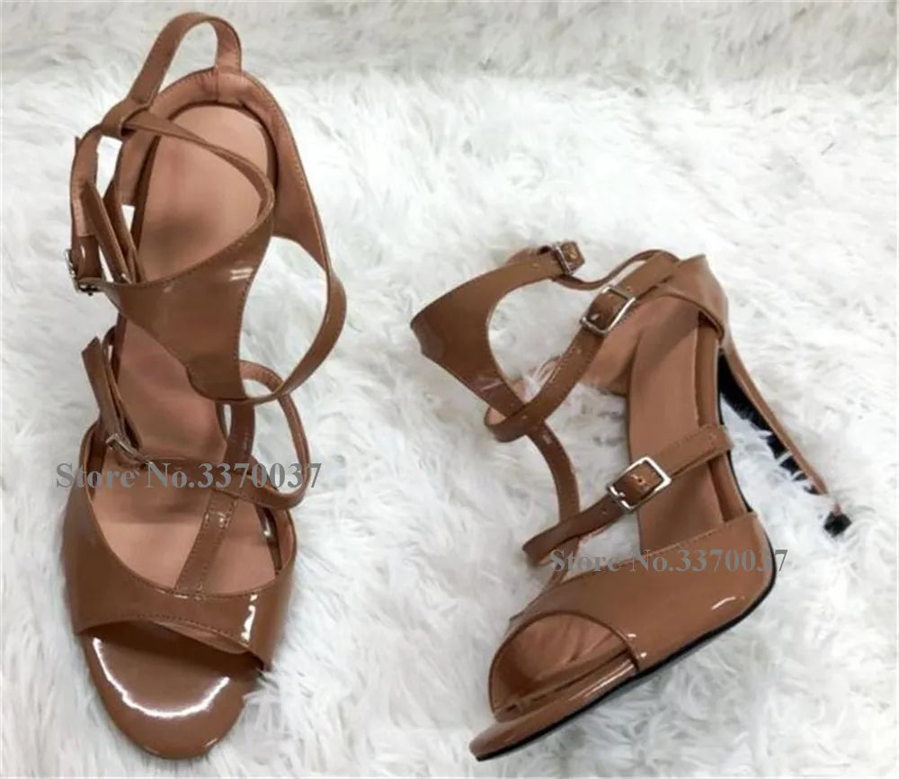 Silver Stiletto Gladiator Sandals