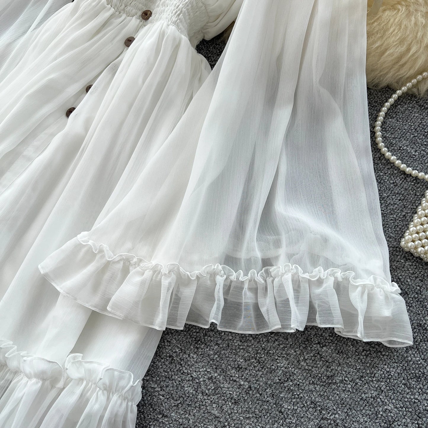 Off-Shoulder Pleated Satin Maxi Dress
