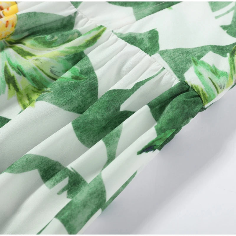 Printed Strapless Long Backless Dress With Pockets For Women