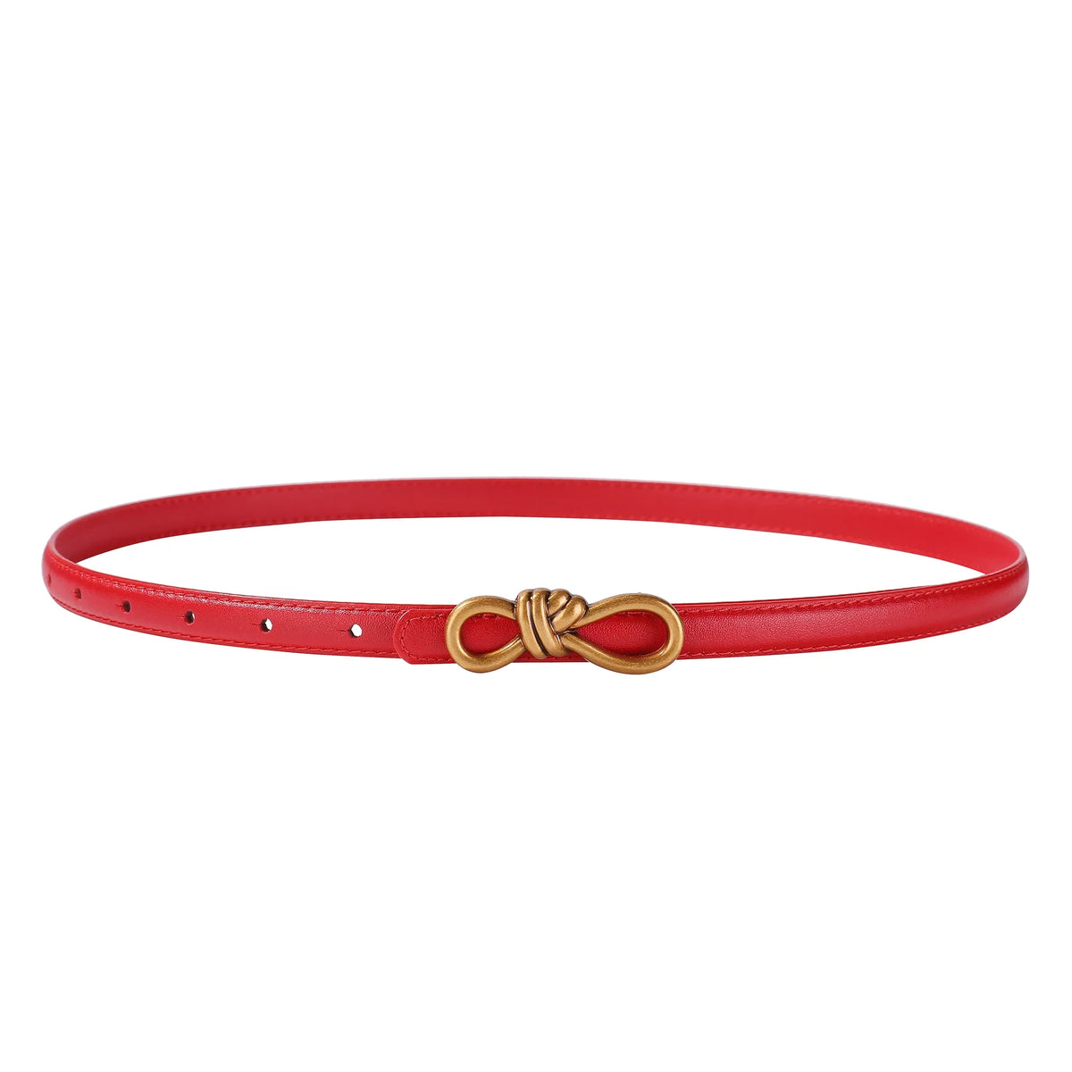 Vintage Genuine Leather Knot Buckle Belt
