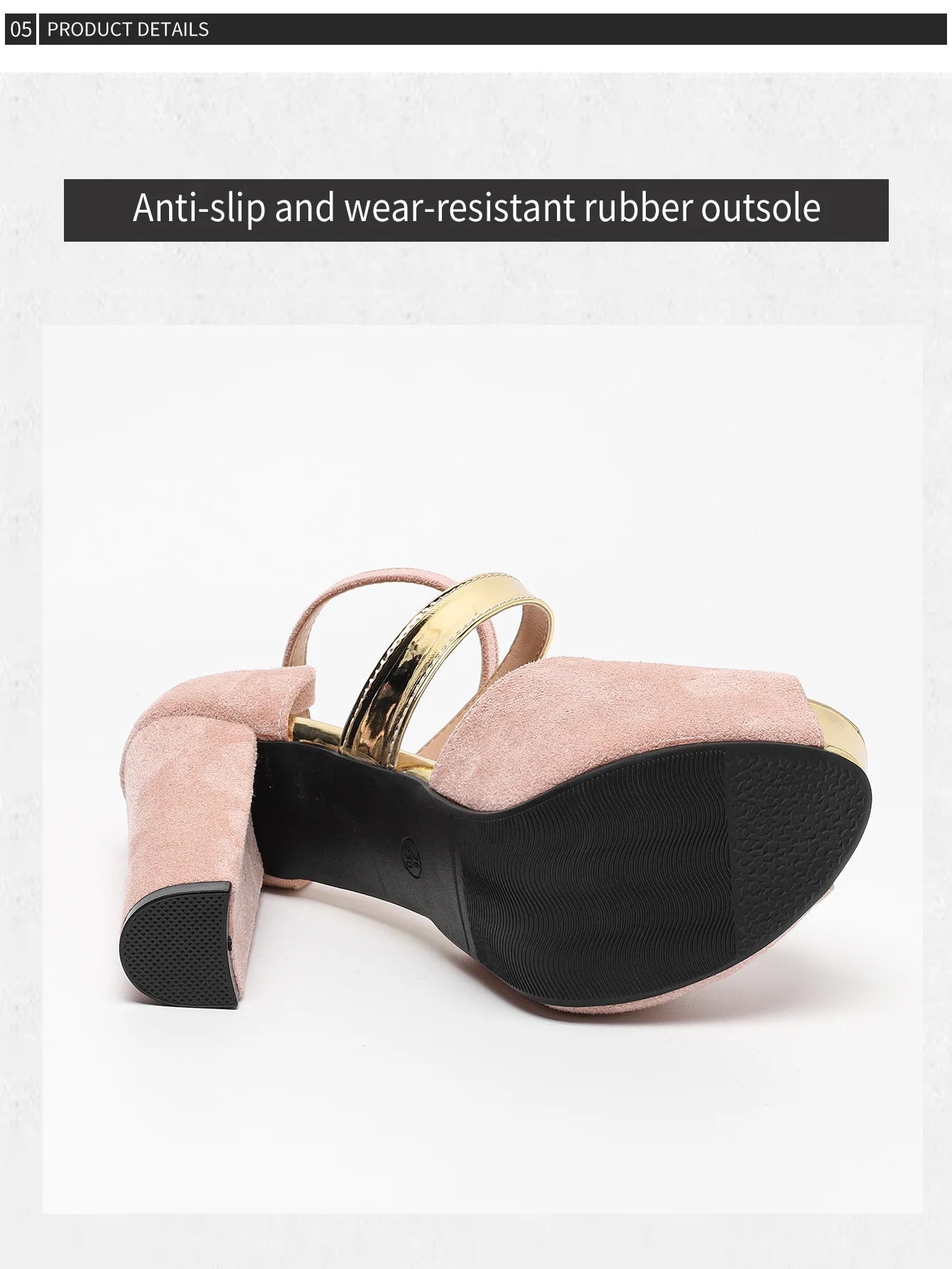 Peep Toe Square Heel Platform Sandals
