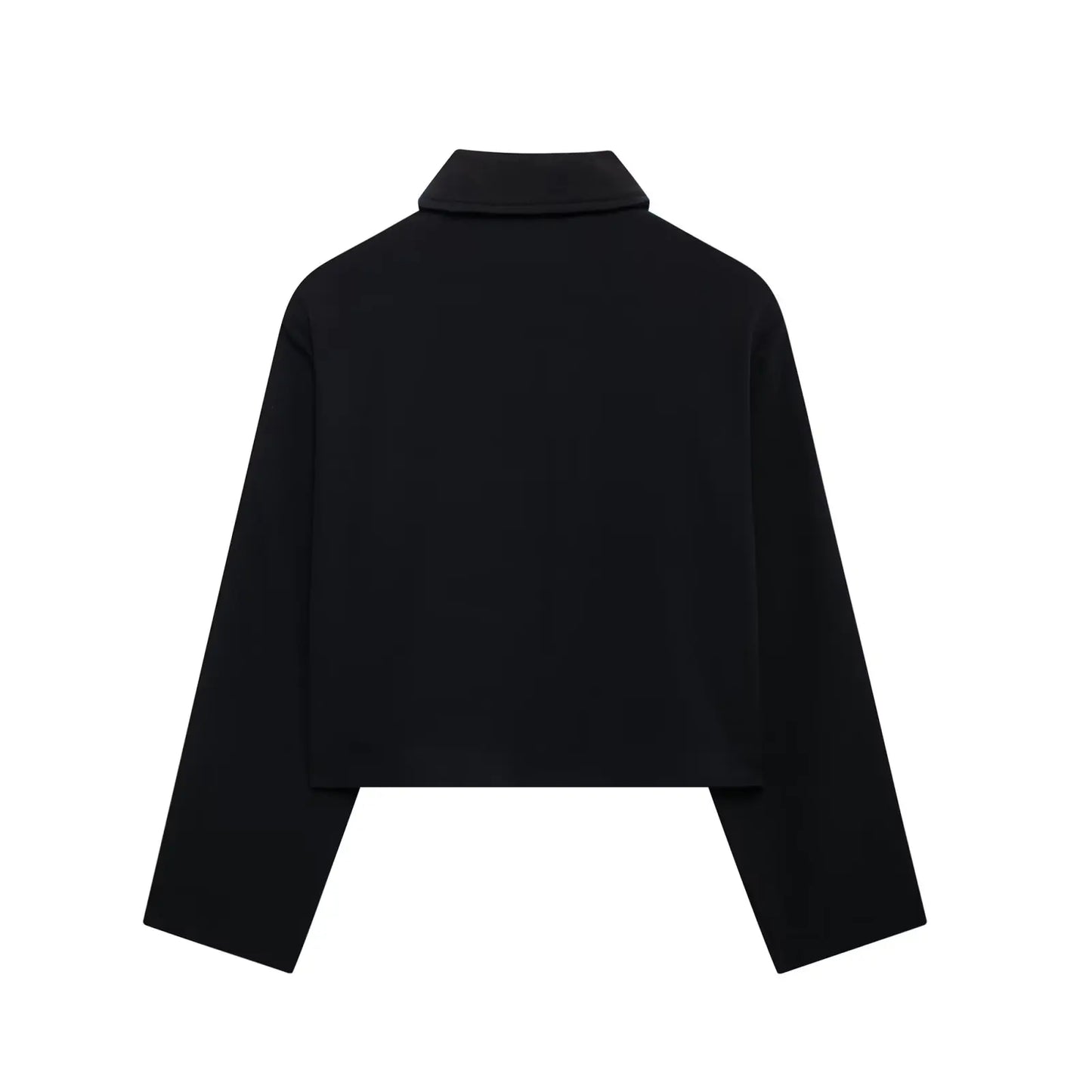 Lapel Long Sleeve Zipper Sports Jacket Two Piece Wide Leg Pants Set for Women