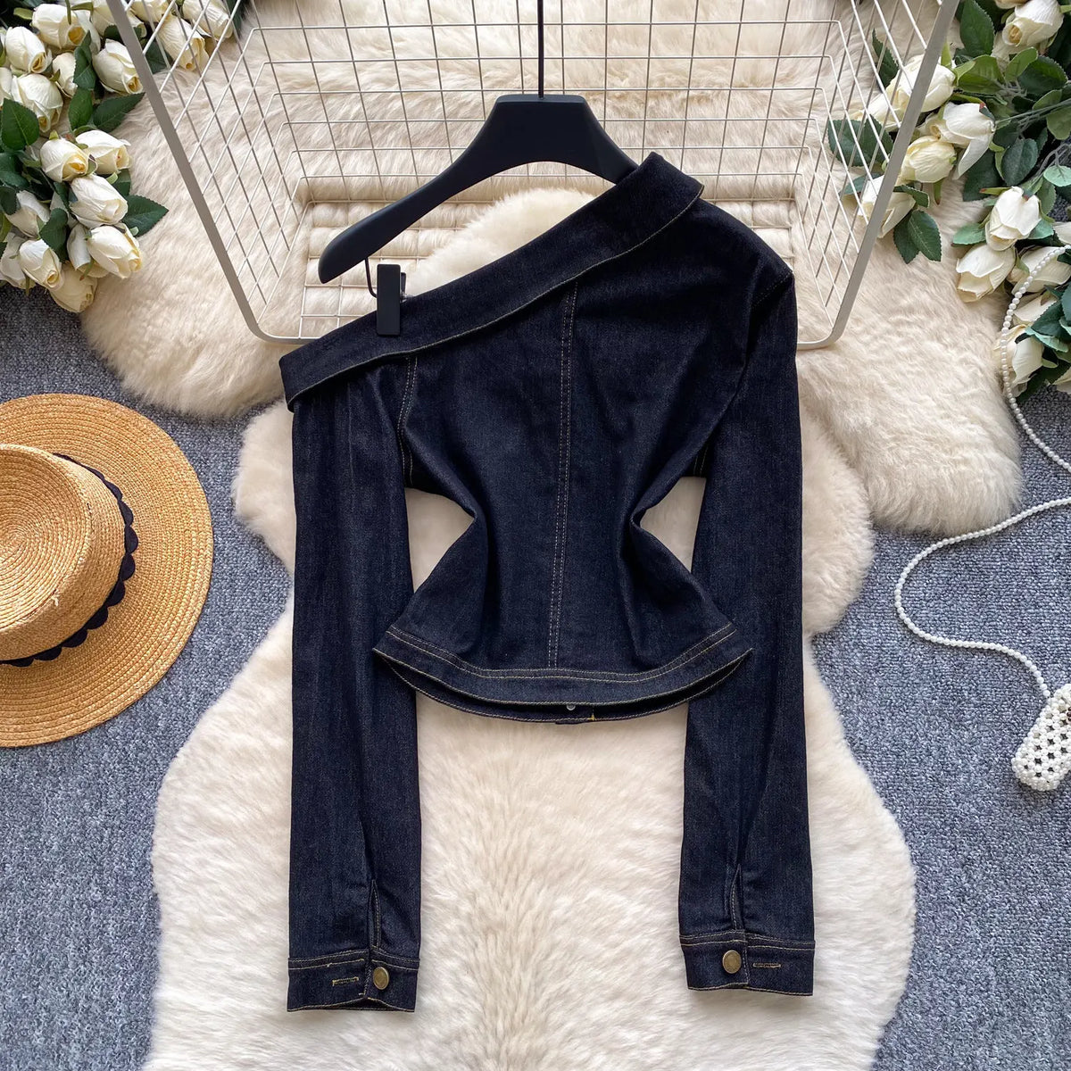 Women's Vintage Style Denim Shirt