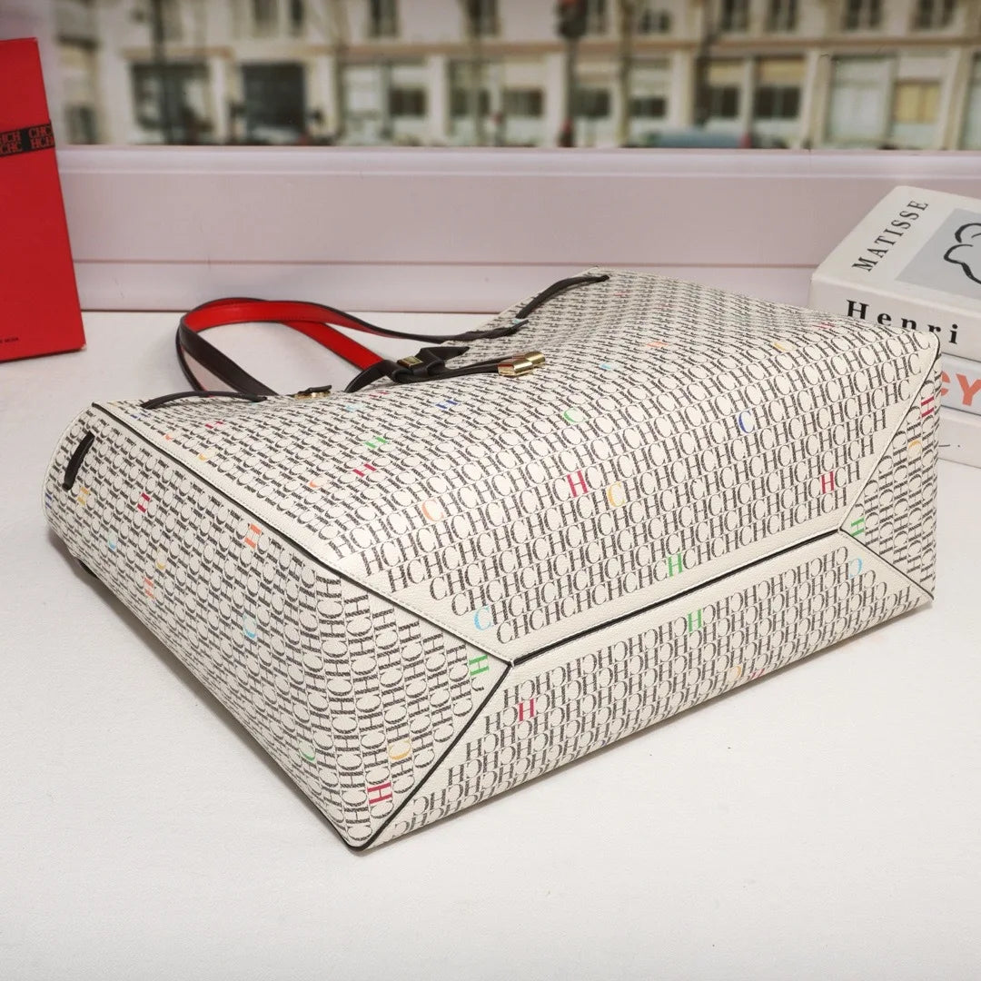 Lightweight Letter Print Shoulder Tote Bag for Women